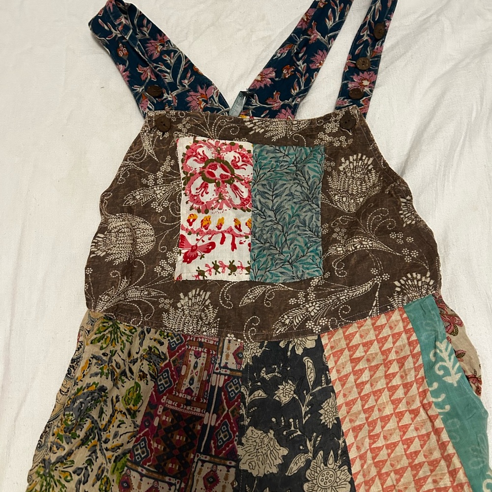 Blue Sky Multicolor Patchwork Trousers - image 2